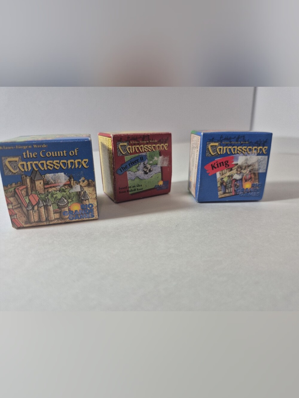 Carcassonne Board Game Expansion Set King & Son/ The Count /the River 2 Vintage